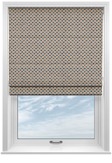 Land & Shore Dawn, Blue Red - Roman Blind